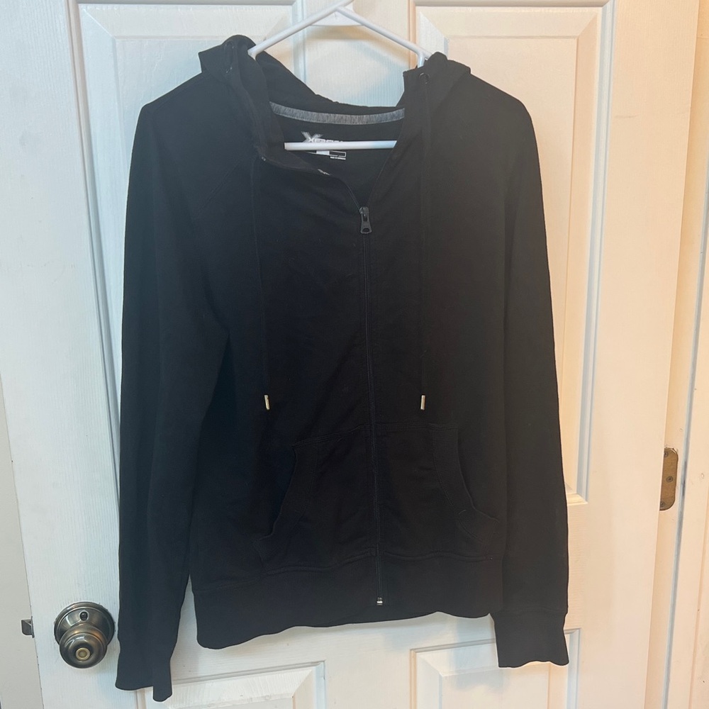 Xersion Black Women's Hooded Zip Jacket